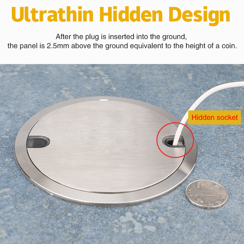 Ultrathin 5pin universal floor socket