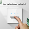 Chinese factory 3 Gang toggle Switches with glass panel and 3 smile buttons Switch for home Wall switches & sockets