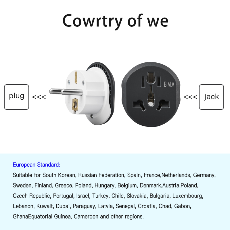 New design international conversion plug, travel plug hotel socket converter, European socket to international 5-hole socket