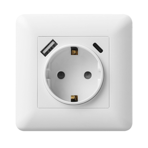 Germany type C USB wall socket，Germany socket for type C fast cable with USB