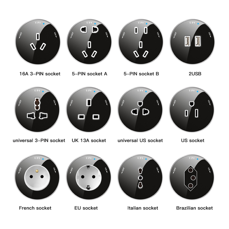 Modern Style Movable Power Track Socket Electrical Outlet Electrical