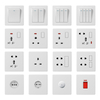 Chinese Factory Wholesale Electrical Accessories 1-4 Gang Wall Switch And UK,EU,US Socket