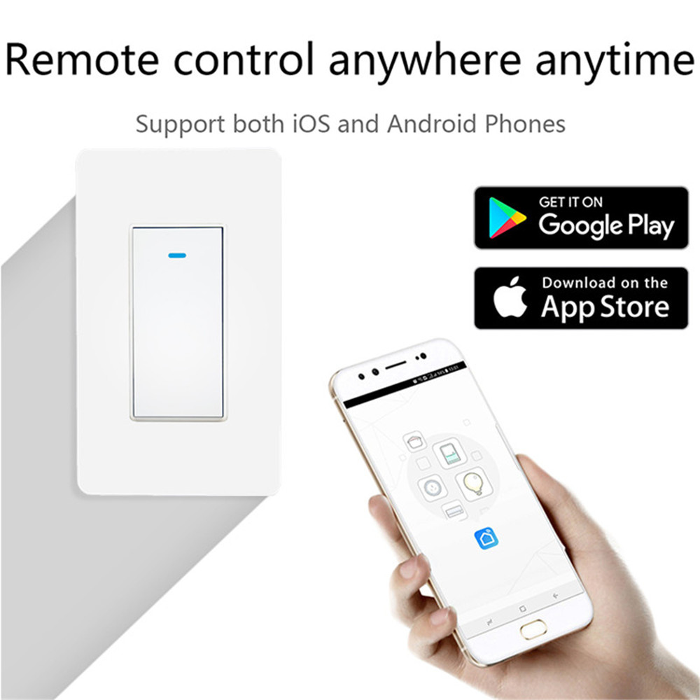 86 type standard smart switch Pushbutton Switches and PC panel with smart wifi timing 1 gang smart switch