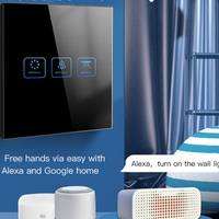 Smart hotel tuya glass touch screen switch smart switch no neutral wifi zigbee wall touch switch