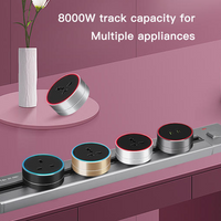 Hotel home kitchen open power track socket UK standard socket with light